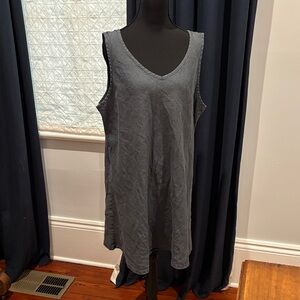 Flax Charcoal Sleeveless Midi Dress